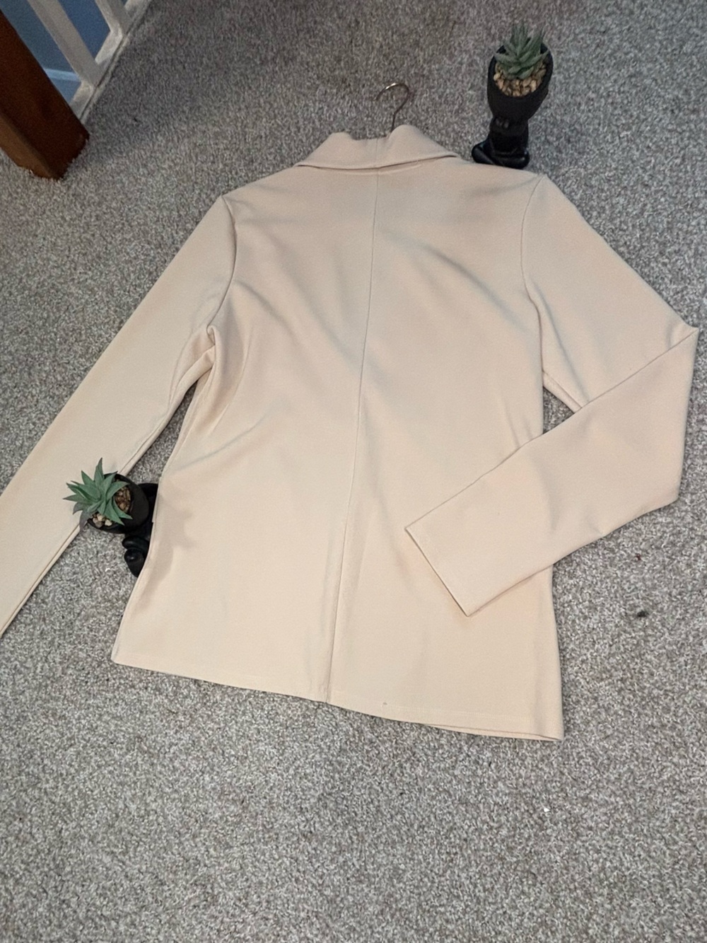 Fashion Nova Beige Drawstring Waist Pantsuit - Neutral Matching Set - Picture 5 of 7